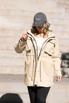 beige jacket shiort trench coat