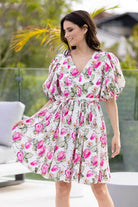 strawberry print bubble dress