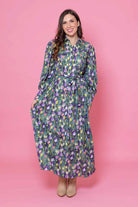 green floral maxi dress plus size