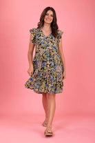 green floral midi dress plus size