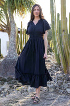 black gingham maxi dress plus size