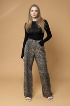 brown leopard jeans
