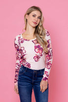 cream floral top