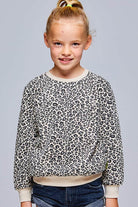 girls vanilla leopard sweater