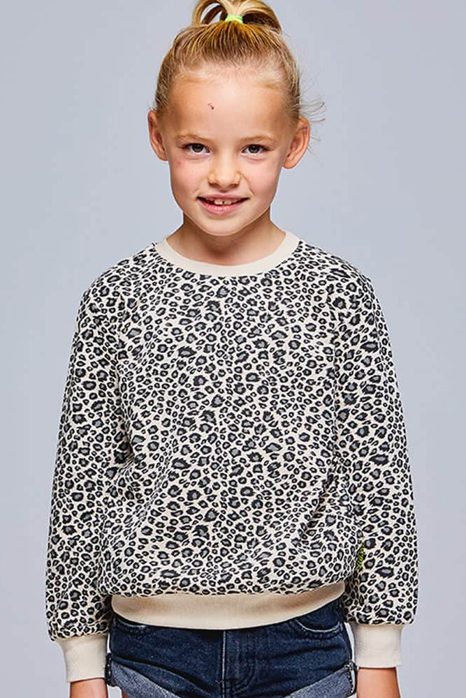 girls vanilla leopard sweater