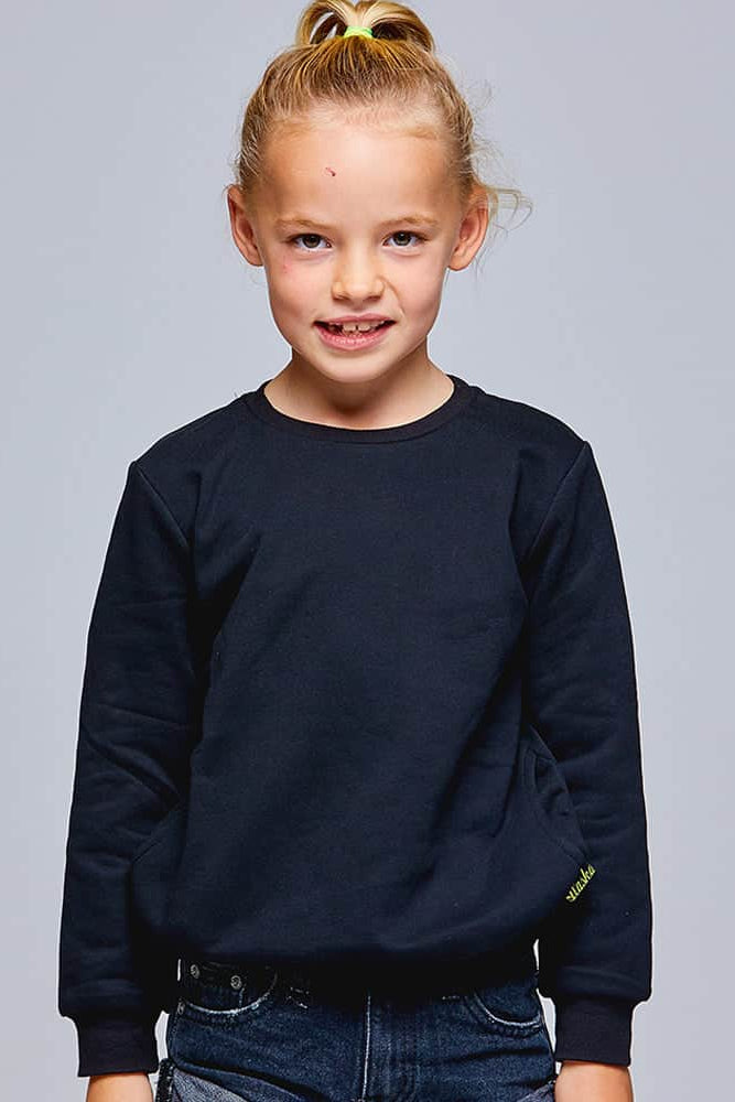 kids basic black sweater