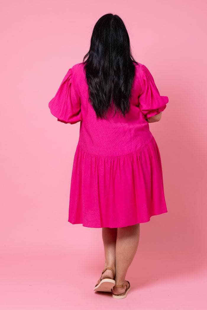 Nixon Dress Hot Pink – Augustine