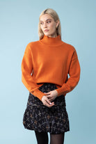 orange knitted sweater