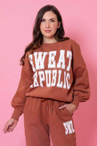 brown sweatshirt activewear