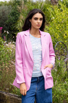pink blazer