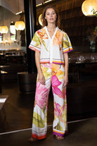 white floral pant