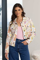 white paisley denim jacket