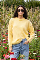 soft butter yellow knit sweater