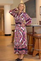bohemian purple maxi dress