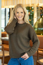 khaki knitwear