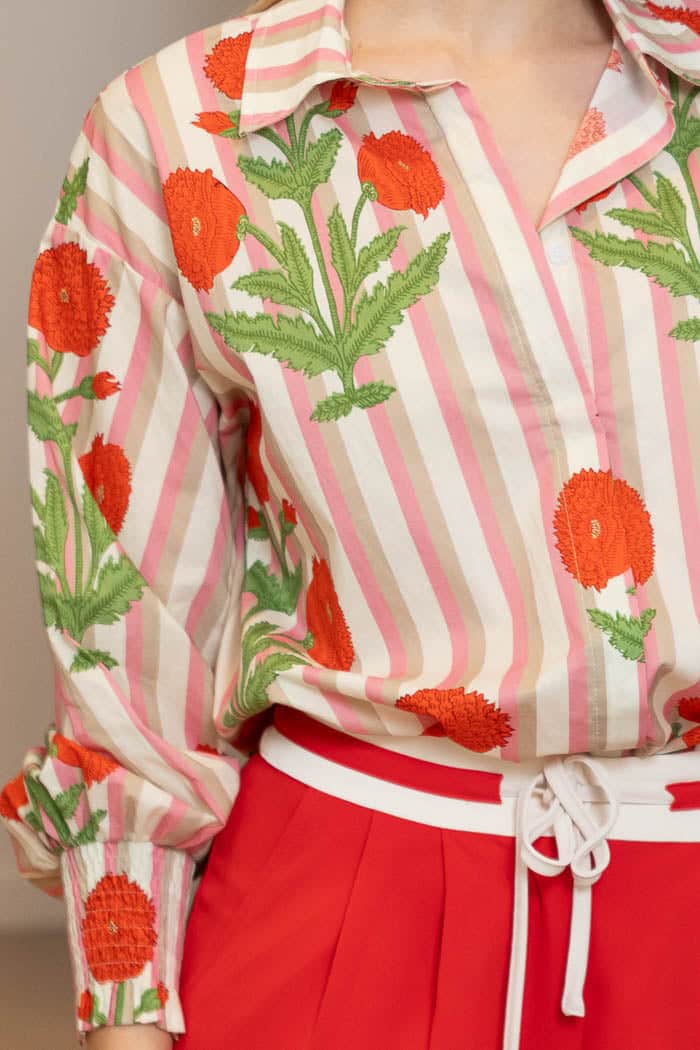 Delilah Shirt Stripe Pink 4