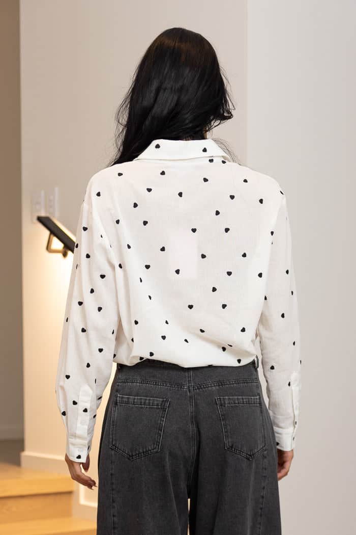 Heart Shirt Black White 3