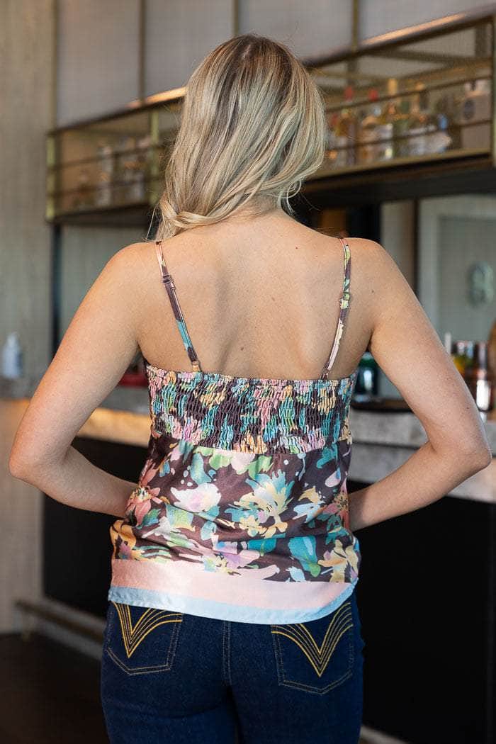 Bex Singlet Floral Brown 3