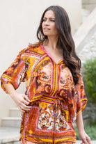 Rust patterned shirt