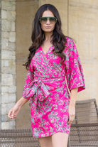 Pink paisley mini dress