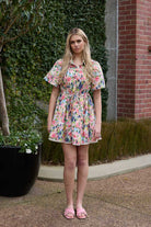 Floral shirt mini dress