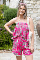 Pink paisley singlet bodice