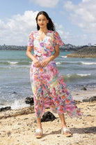 colourful floral maxi dress