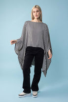 black striped oversized top