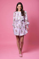 lilac floral mini dress