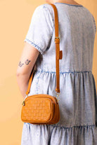 small brown leather handbag