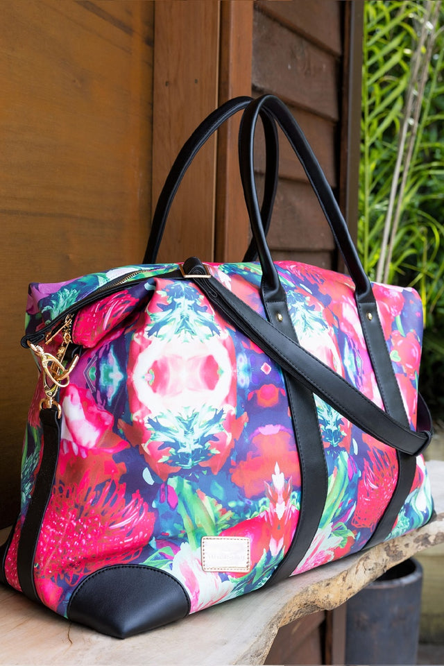 Floral print travel bag
