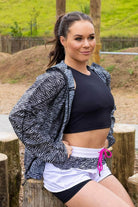 zebra print sports shorts