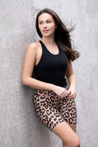 Leopard print bike short