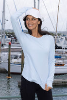 blue activewear top