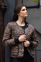 quilted heart leopard jacket