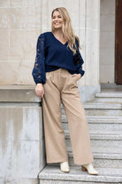 beige wool pants trousers