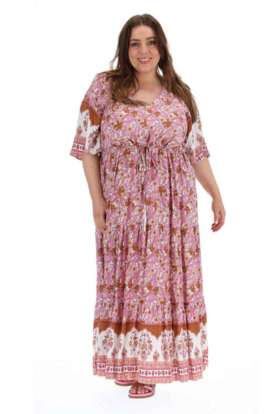 boho maxi dress nz Sasha Pink – Augustine Iona Cowl-Neck Backless Mini Cantaloupe The lightweight cotton blend Size:58L