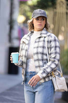black tartan bomber jacket plus size