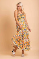 yellow floral maxi dress