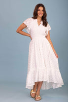 white gingham maxi dress