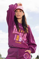 purple sweater activewear