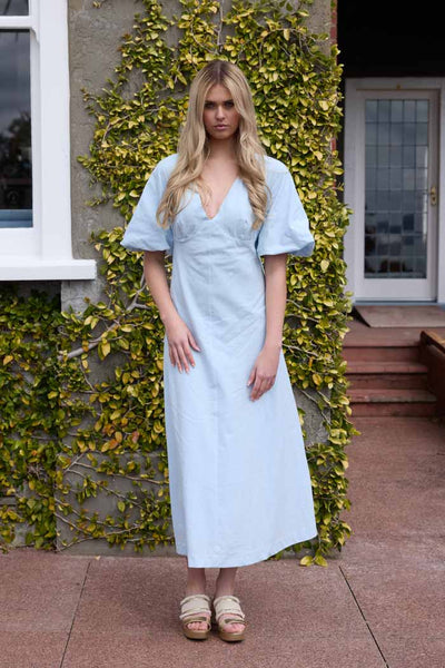 blue pinstripe dress Delmar Pinstripe Mini Shift Dress