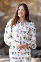BOTANICAL FLORAL WHITE SHIRT