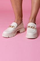 cream loafer shoes