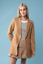 brown blazer jacket