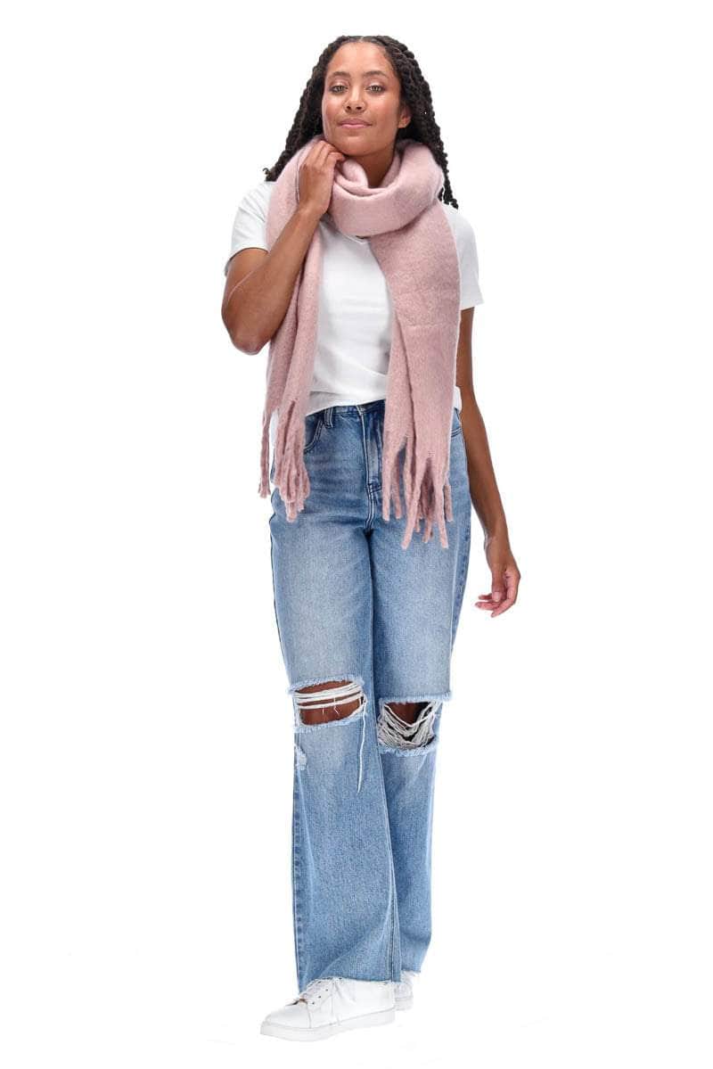 Tassel Scarf Dusty Pink – Augustine