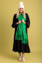 green long scarf