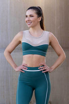green activewear crop bra plus size