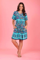 blue floral boho dress plus size