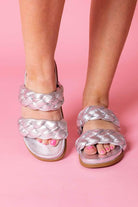 silver sandals
